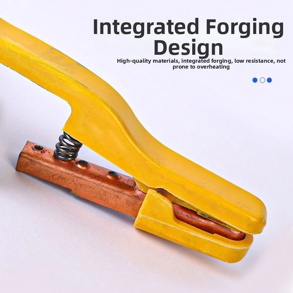 Heat Resistant Welding Tongs Heavy Duty Labor-Saving Design Welding Electrode Holder Insulated Handle Ergonomic