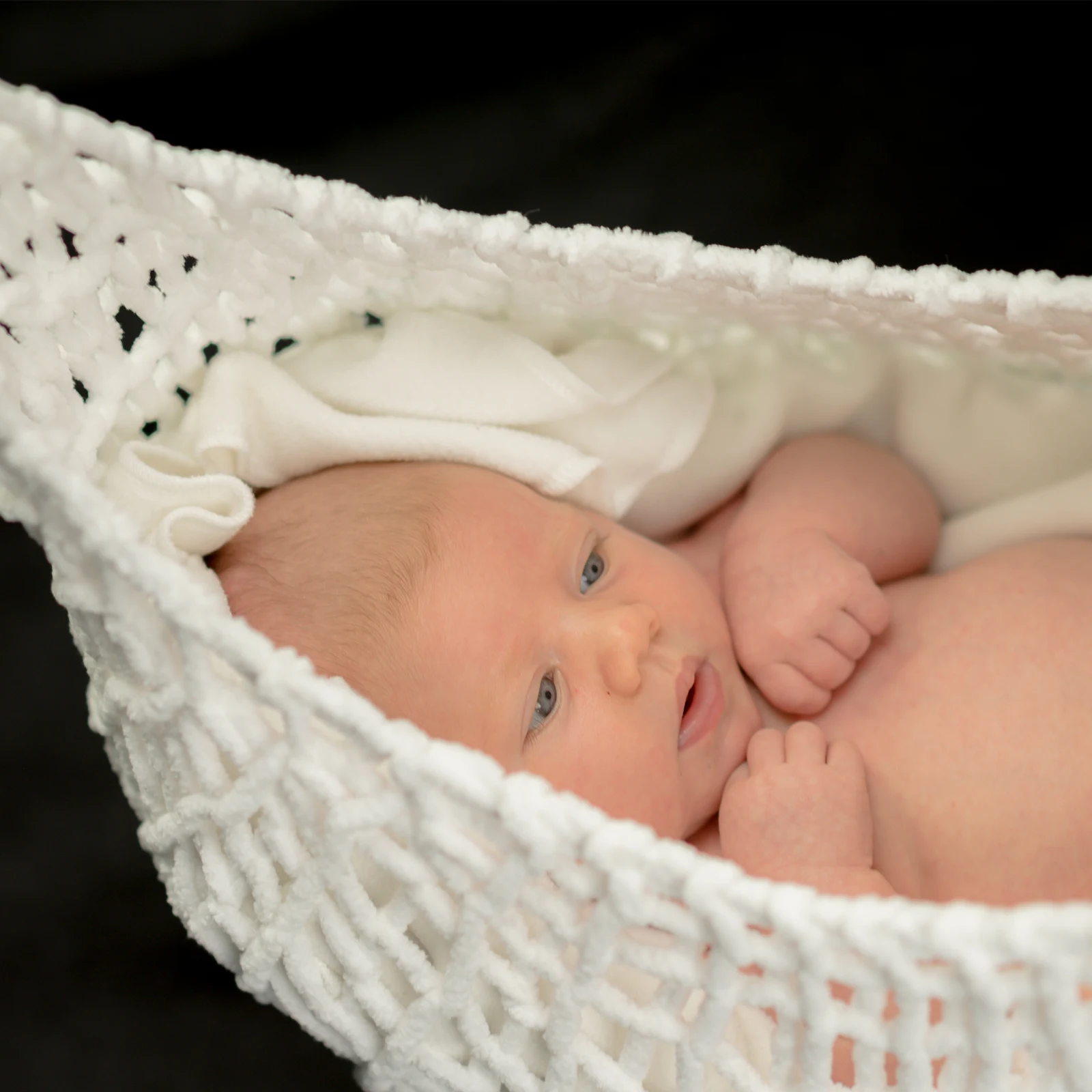 

Baby Handmade Crochet Hammock For 0-12 Months Newborn Photography Prop White Infant Gift Studio Use Knitting Wool Cartoon Style