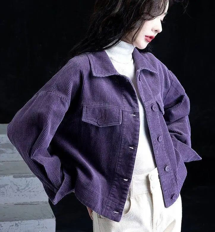 

Wool Blend Coats Womens Woolen Coat A Line Winter Polyester Checked Embellished Double-Layer Cropped Batwing Sleeve Fashionable