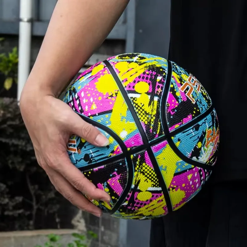 Bola de basquete de borracha PSYCHE tamanho 7 certificação de basquete competição basquete ao ar livre indoor streetball com bomba
