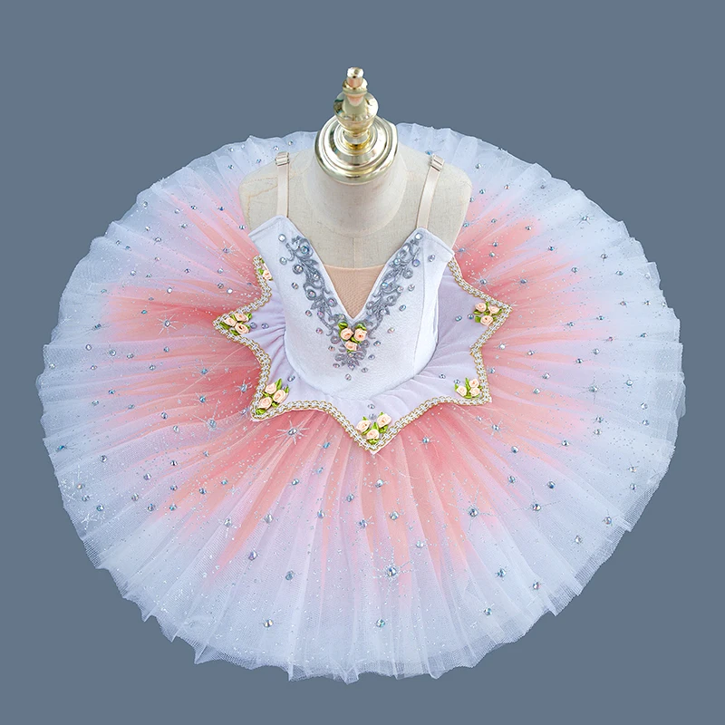 Ballet Dress For Kids Girls White Professional Ballet Tutus Performance Dance Ballerina Children's Clothing Party Dresses Woman