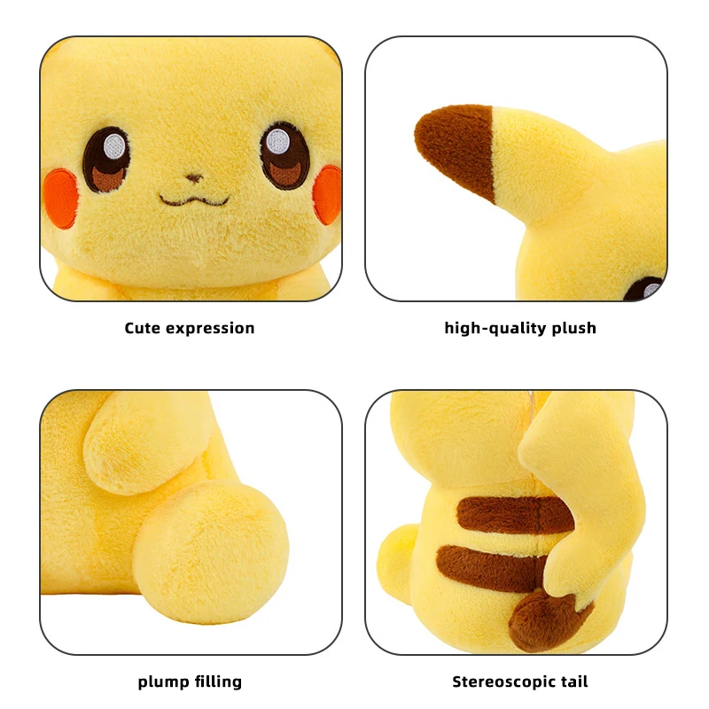 40/80 cm große Pikachu Pokemon Plüschtiere Cartoon Puppe süße Ornament gefüllte Plüschtier Pikachu Kissen Pokémon Geschenk für Kinder