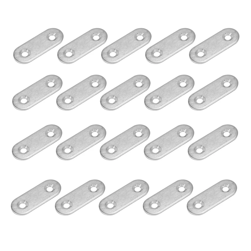 لوحات تثبيت إصلاح مستقيمة من الفولاذ المقاوم للصدأ عملية 40 مم 20 قطعة