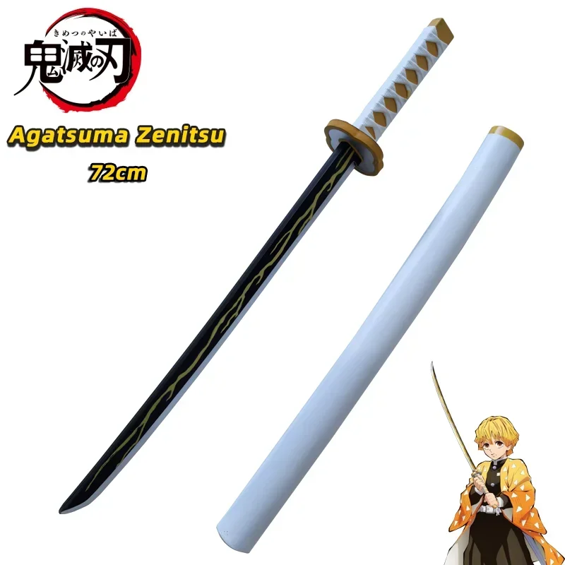 Demon Slayer Katana Original Anime Assembled Sword Cosplay Weapon Orange Rengoku Kyoujurou Kyoujurou Tanjirou Swords 72cm