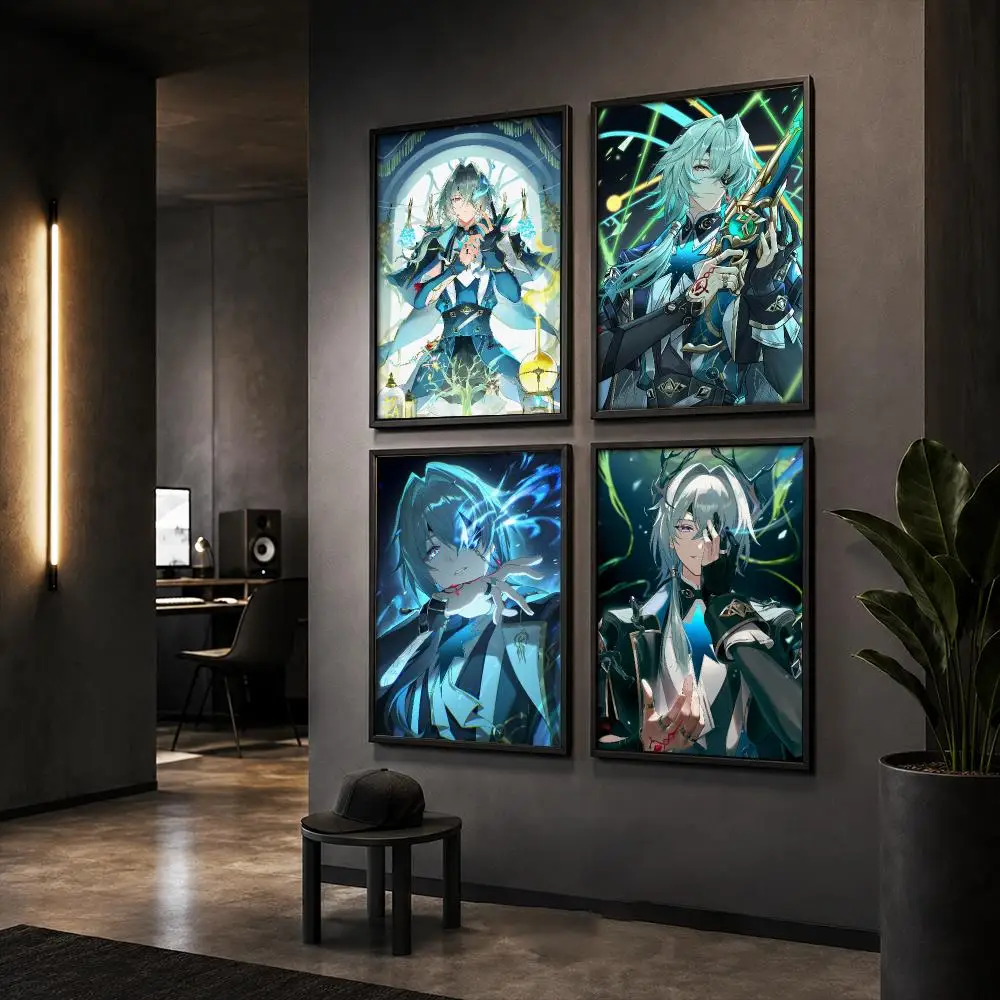Anaxa Honkai Star Rail Game Poster HD Home Wall Stickers House Hallway Living Room Bedroom Bar Office Decor Art Prints