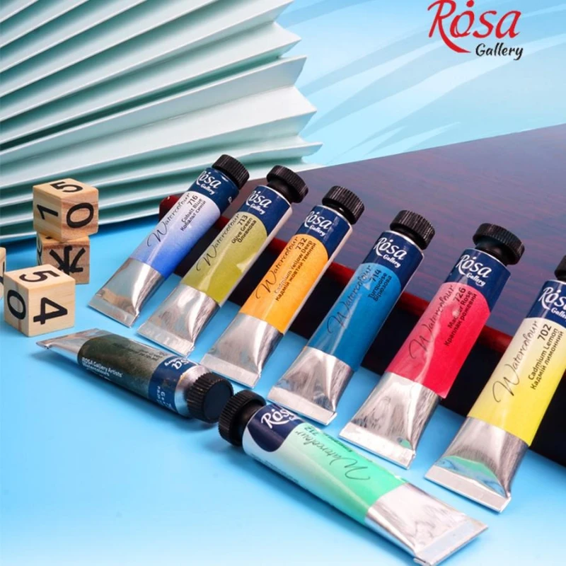 Ukraine Rosa Artist Watercolor Paints Original Tube 10ml Transparent Watercolor Beginner Student Painting Art Supplies