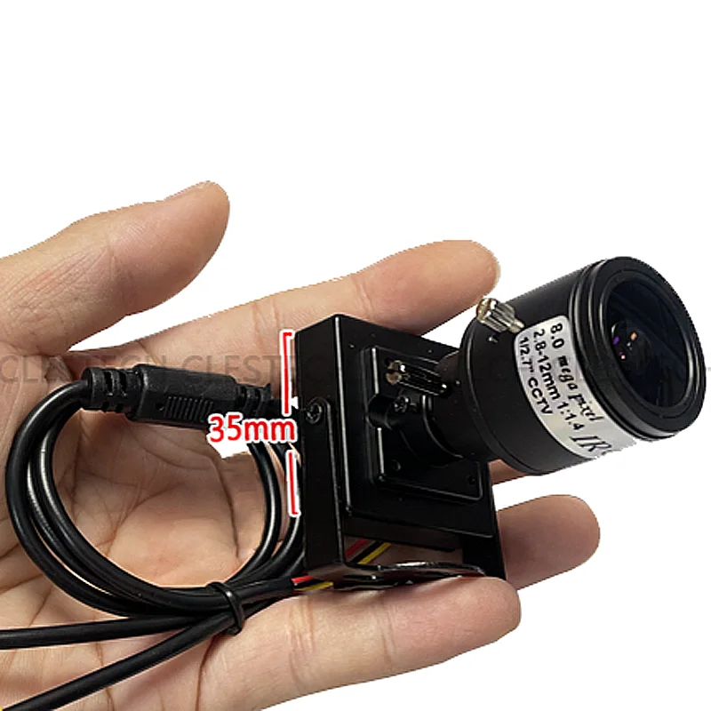 Mini-Zoom-CCTV-Kamera 2,8 mm-12mm 1200tvl HD-Zoom manuelle Fokussierung einstellbares Objektiv Metall Sicherheits überwachung Vidicon Micro Video