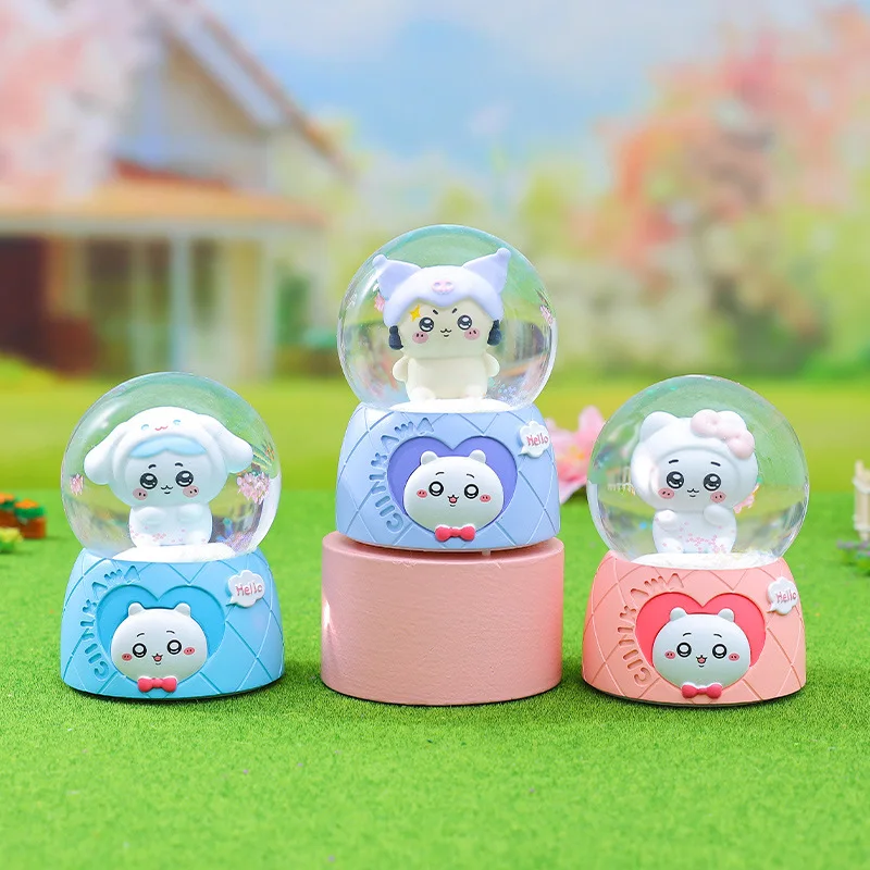 Chiikawa \'S Outing Crystal Ball Blind Box Cute Glowing Small Ball Room Ornament Decoration Mystery Box Gift Wholesale