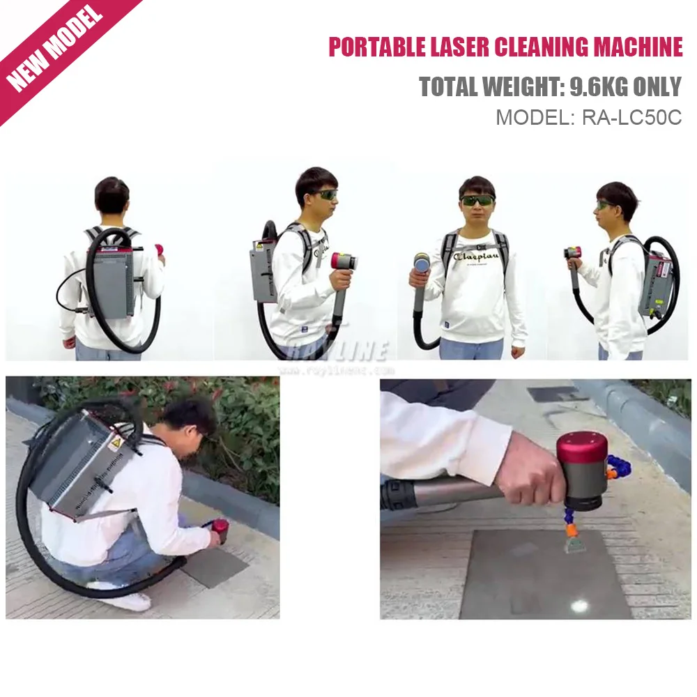 Portable Laser Cleaning Machine Car Engine Restoration Laser Paint Rust Removal Wood Stone Graffiti furniture paint removal