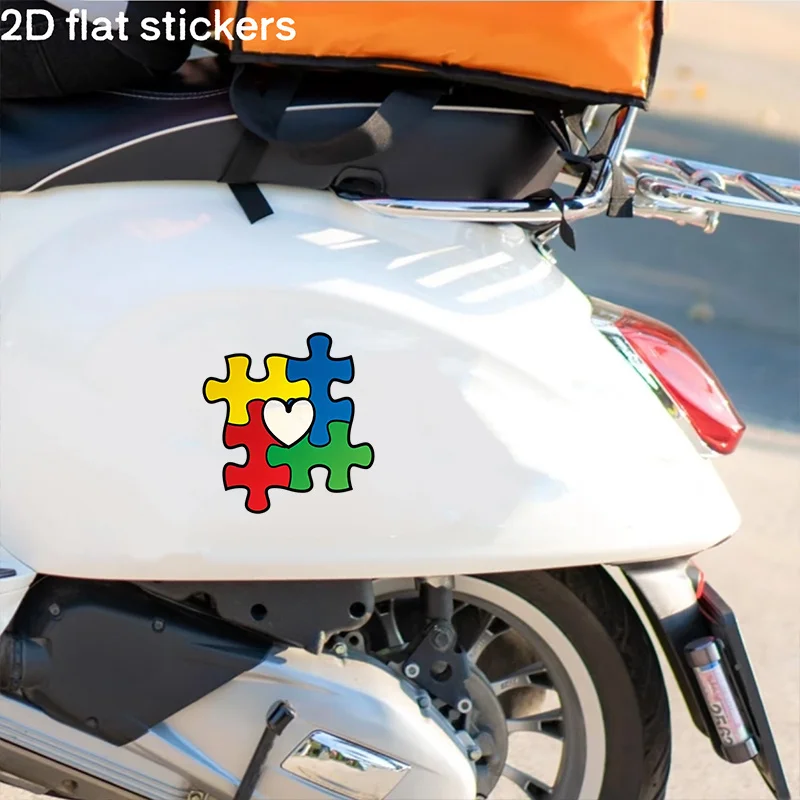 1PC Heartwarming Autism Puzzle Sticker for Laptop, Water Bottle, Guitar, Notebook - Impactful Decal to Spread Love view 3