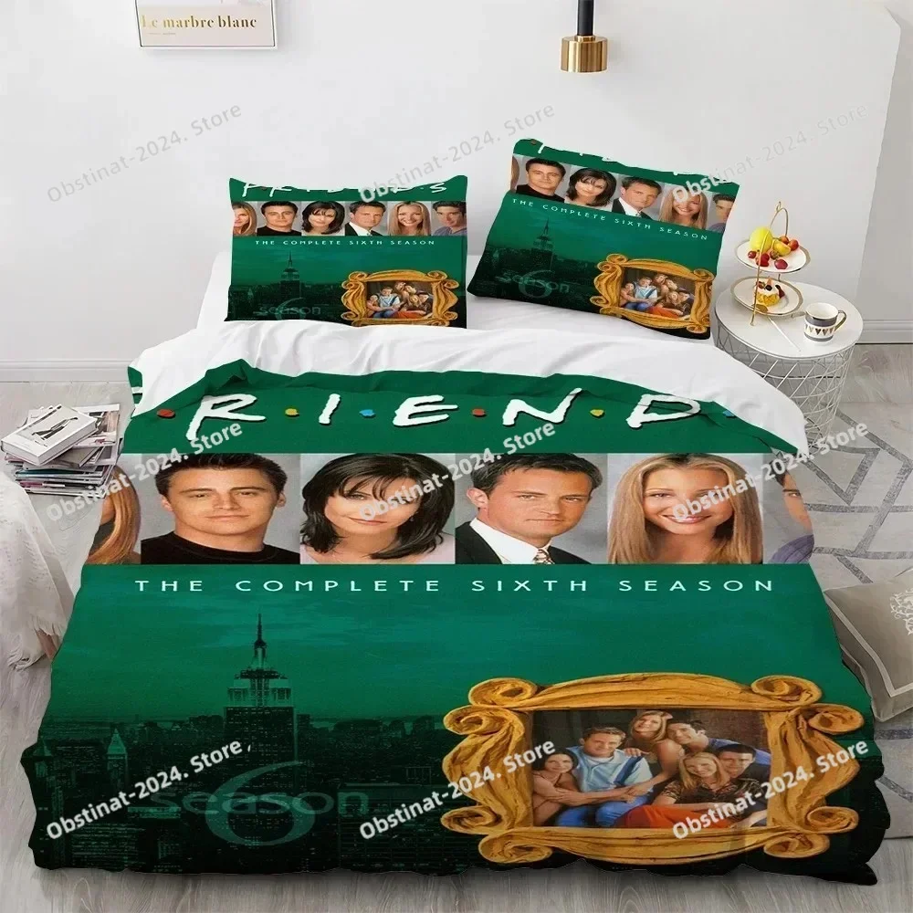 Friends TV Show Bedding Set Printed single Comforter Quilt Bed Duvet Cover Pillow Case 3 Pieces Sets Kids Adult Size Linen Sheet