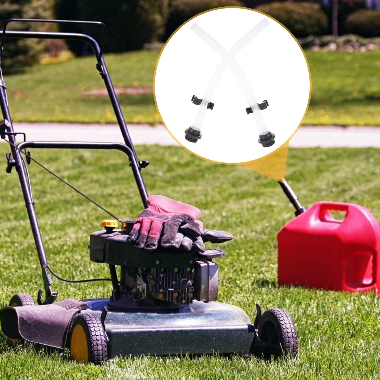 

2Pcs Flexible Plastic Fuel Can Spouts Nozzle Quick Refuel 360 Degree Bend Long Spout with Built-in Filter for Oil Drum