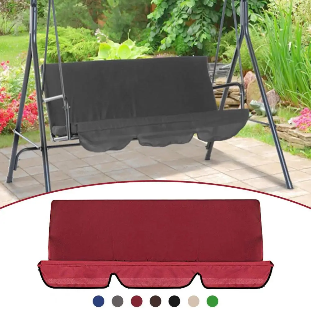 Garden Swing Seat Cushion Waterproof Dustproof Thickened Furniture Cover Sunshade Seat Swing Chair Hammock 3 Seater Replacement