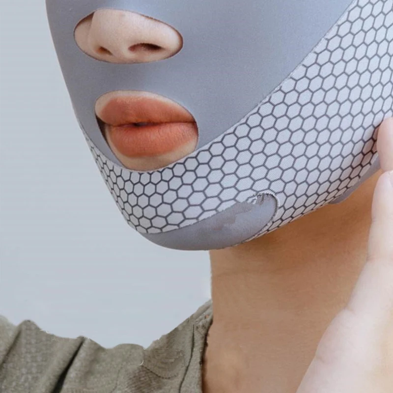 Moldeador de cara con forma de estiramiento Facial para dormir, vendaje adelgazante Facial, relajación, Reduce la papada, banda de adelgazamiento Facial, masaje