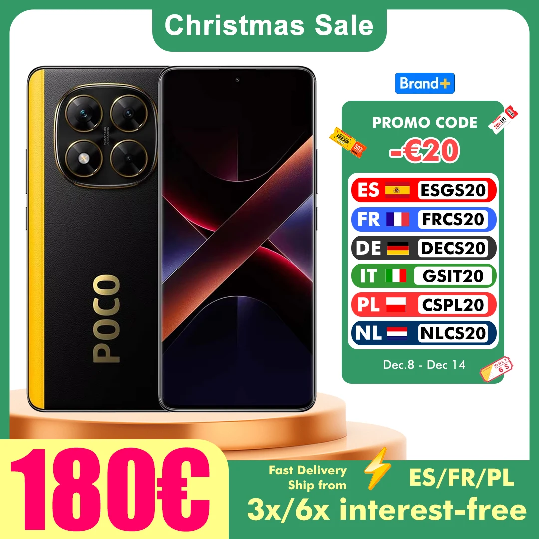 POCO X7 5G teléfono móvil con cargador de la UE, 8GB/256GB, 12GB/512GB, NFC, versión Global