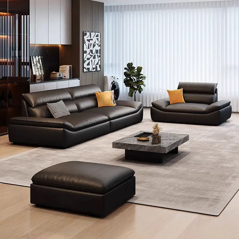 

Italian Straight Sofa Cat Claw Skin Living Room House Straight Row Modern Sectional Sofa Armchair Lazy Lounge Couch Furniture
