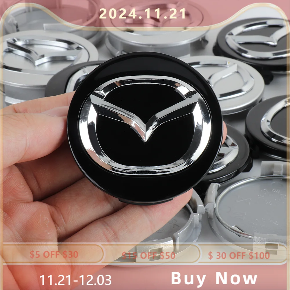 4PCS 56MM Car Wheel Center Hub Caps Covers Badge For Mazda Speed MS 2 3 5 6 7 323 RX7 RX8 Axela Atenza CX-3 CX-4 CX-5 CX-8 Demio