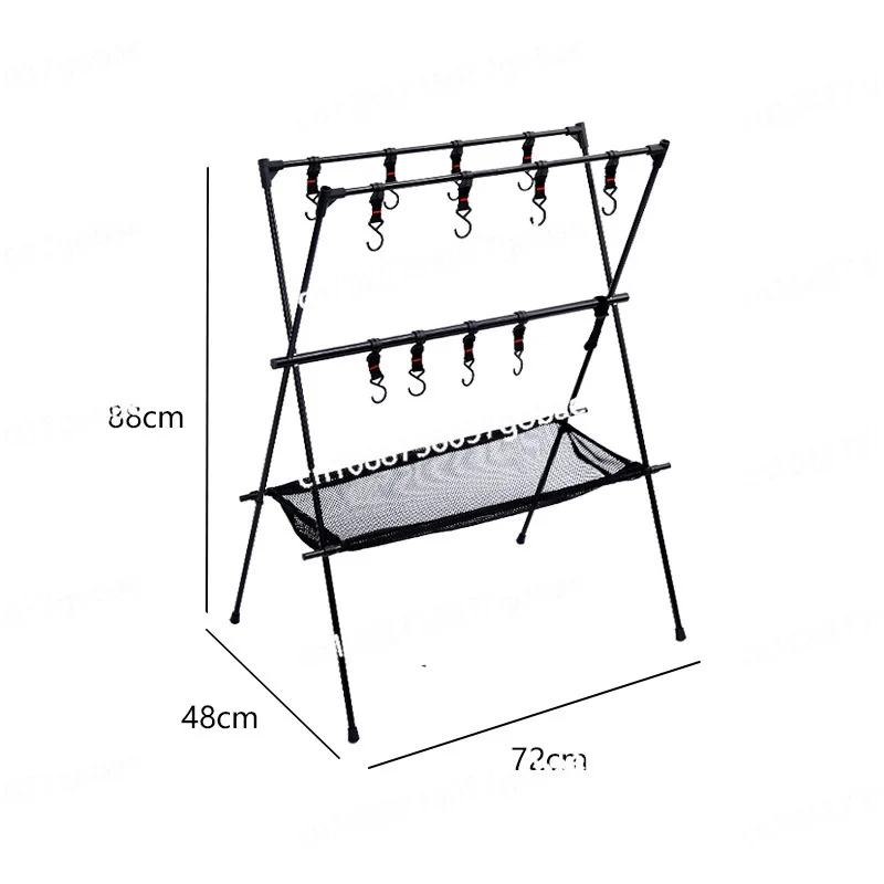 

Outdoor aluminum mesh rack, portable folding picnic barbecue rack