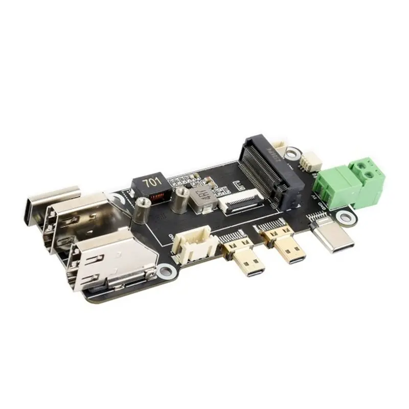 m52k-pcie-to-m2アダプター、raspberry-pi-5対応、2つの電源オプション、デュアル4k出力対応