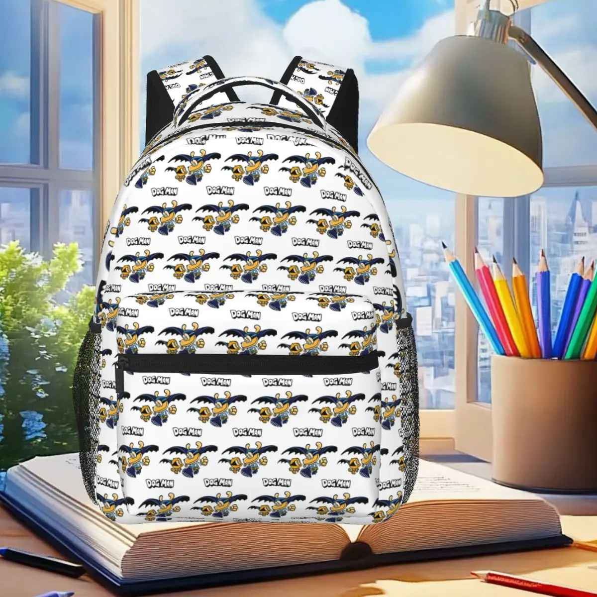 

Dog Man And Petey Cat Anime Cartoon Backpack Student Boys Girls BookBag Children School Bag Laptop Shoulder Bags for Men Women