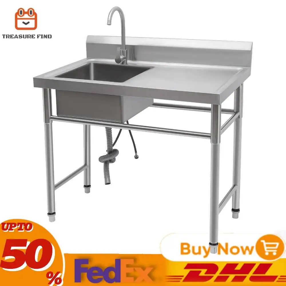 1 Basin Sink100x61x 95cm Stainless Steel Gastro Sink  Gastro Sink  Kitchen Sink