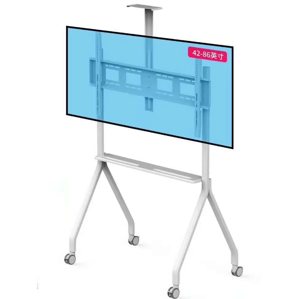 

tv electric lifter load capacity 45.5kg/100lbs mobile tv cart 22-65 inch lcd led flat screen tv stand steel metal universal