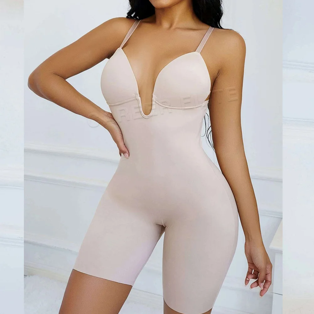 

Fajas Body Shaper with Bras Flat Belly Sheathing Bodysuits Low Back Seamless Shapewear for Weddings or Special Occasions Wear