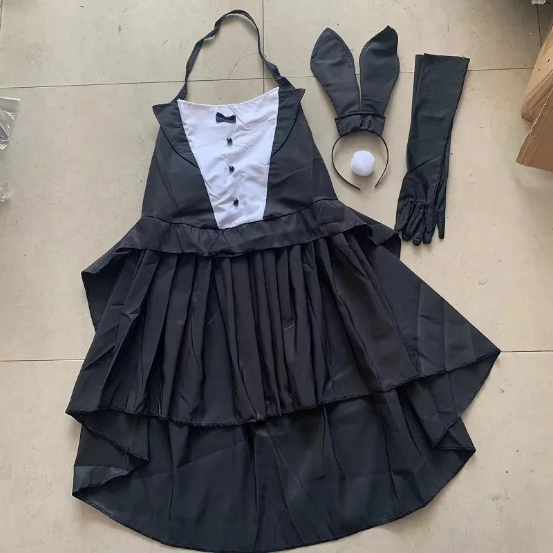 Costume cosplay da donna sexy coniglietta di Halloween, bar, palcoscenico, discoteca, festa, smoking, coniglio, carnevale, travestimento, abiti da festa