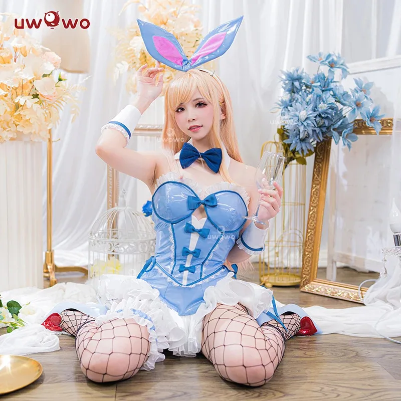 UWOWO Marin Kitagawaa Cosplay Marinn Kitawaa Bunny Women Cosplay Costumes Halloween Cosplay Outfit Headband Bodysuit