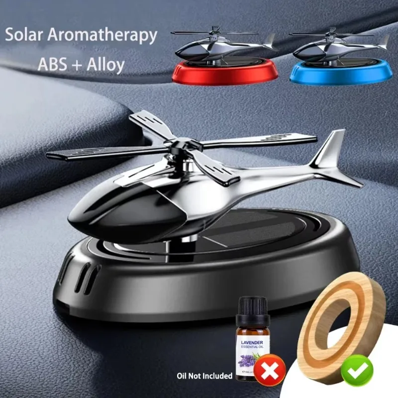 

Solar Car Air Freshener, Helicopter-Shaped Aroma Diffuser, Auto Interior Decoration, Solar-Powered Rotating Propeller.