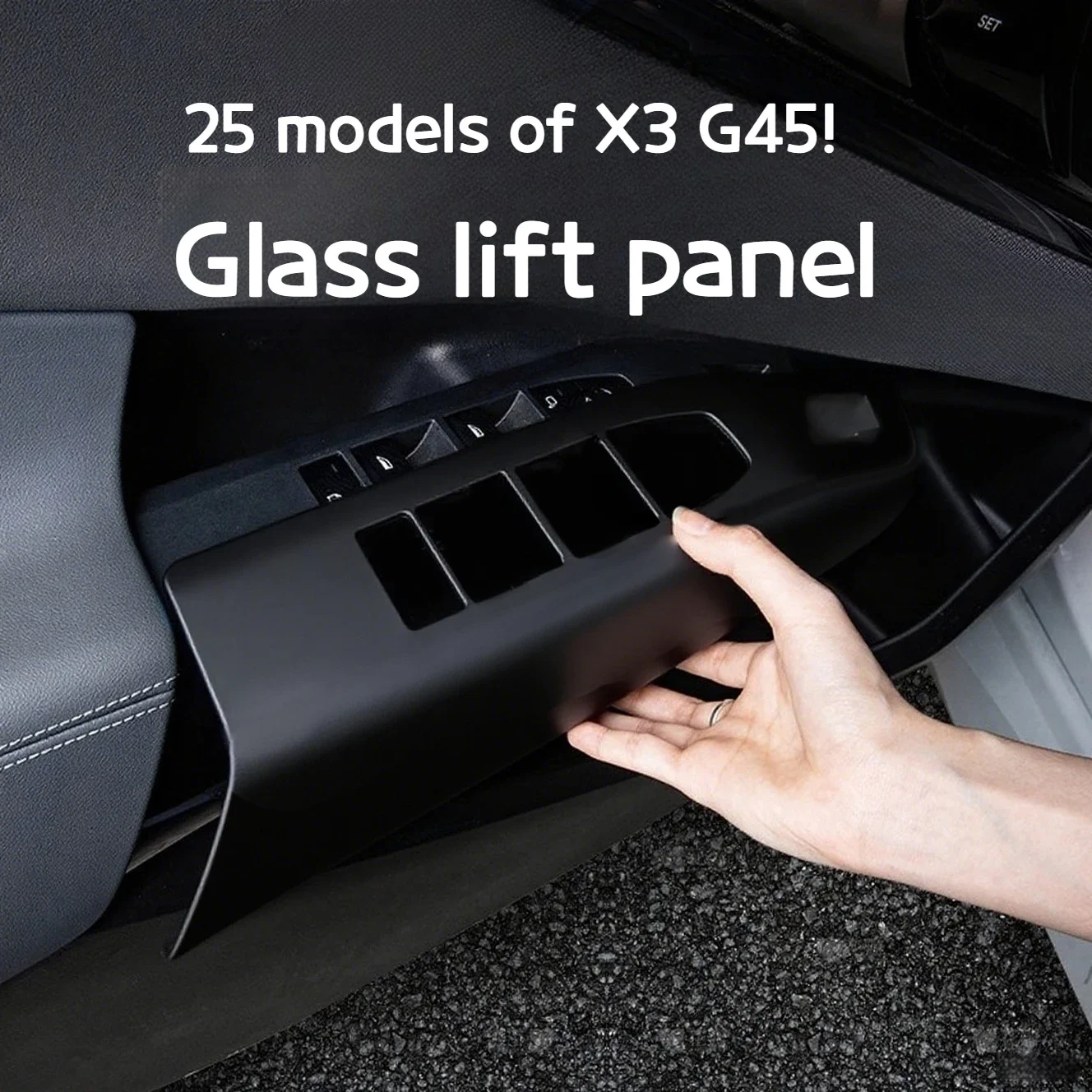 For BMW X3 G45 2025 Car glass leather all-inclusive lifting panel protection decorative frame door interior sticker modification
