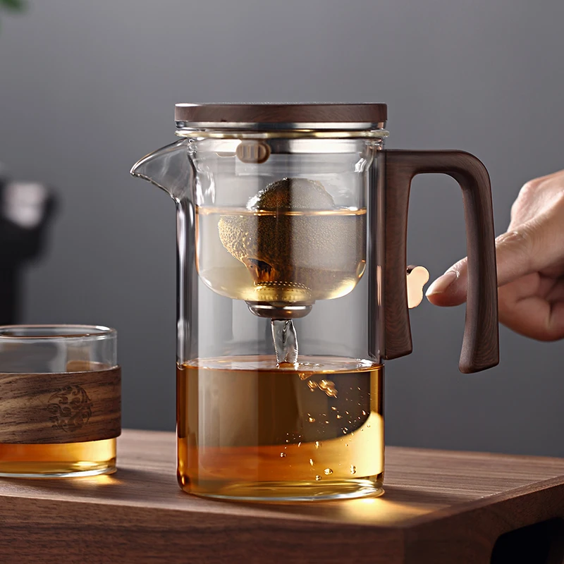 

Tea separation all-glass heat-resistant filtering tea-making artifact magnetic bubble-absorbing teacup