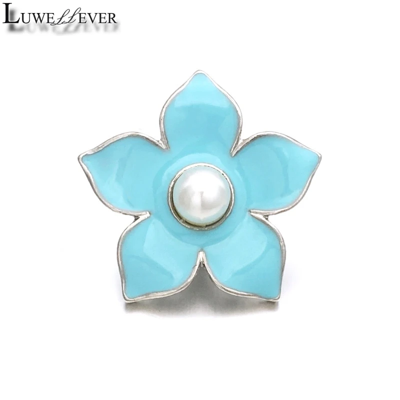 Flower Component 033 Crystal 18mm 25mm Metal Snap Button For Bracelet Necklace Interchangeable Jewelry Women Accessorie Findings