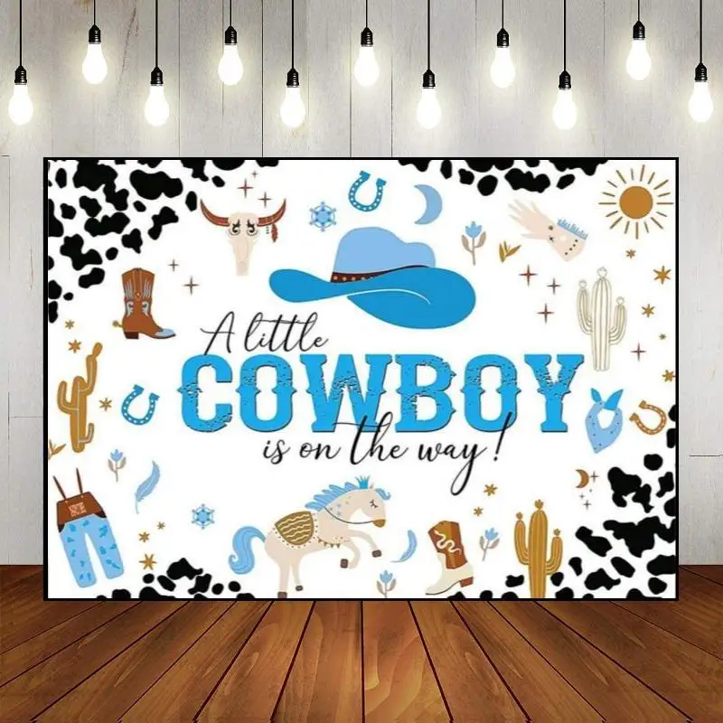 Warehous Wild West Farmhouse Rustic Western Cowboy Party Background Banner Custom Backdrop Wall Photo Photography Fall Farm Hat