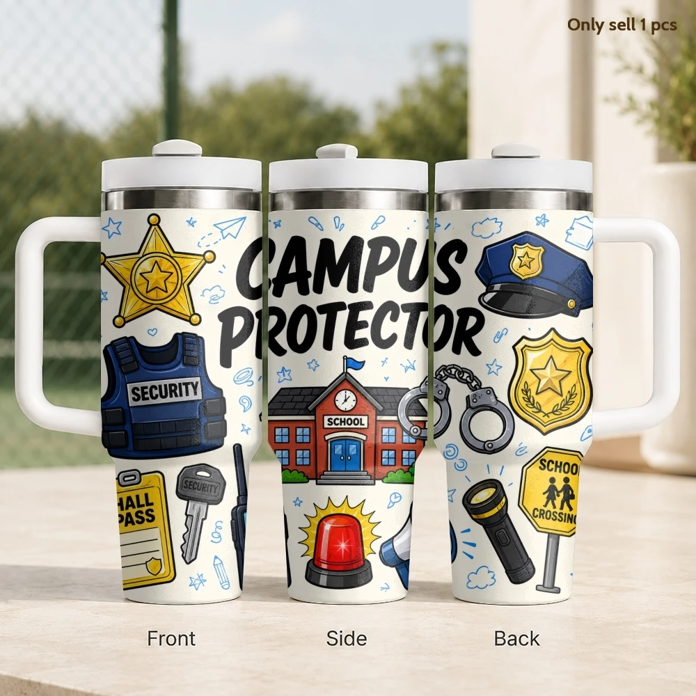 Campus Guardians Vacuum Flasks 40oz Stainless Steel Travel Tumbler with Handle Straw Lid Double Wall Vacuum Insulated
