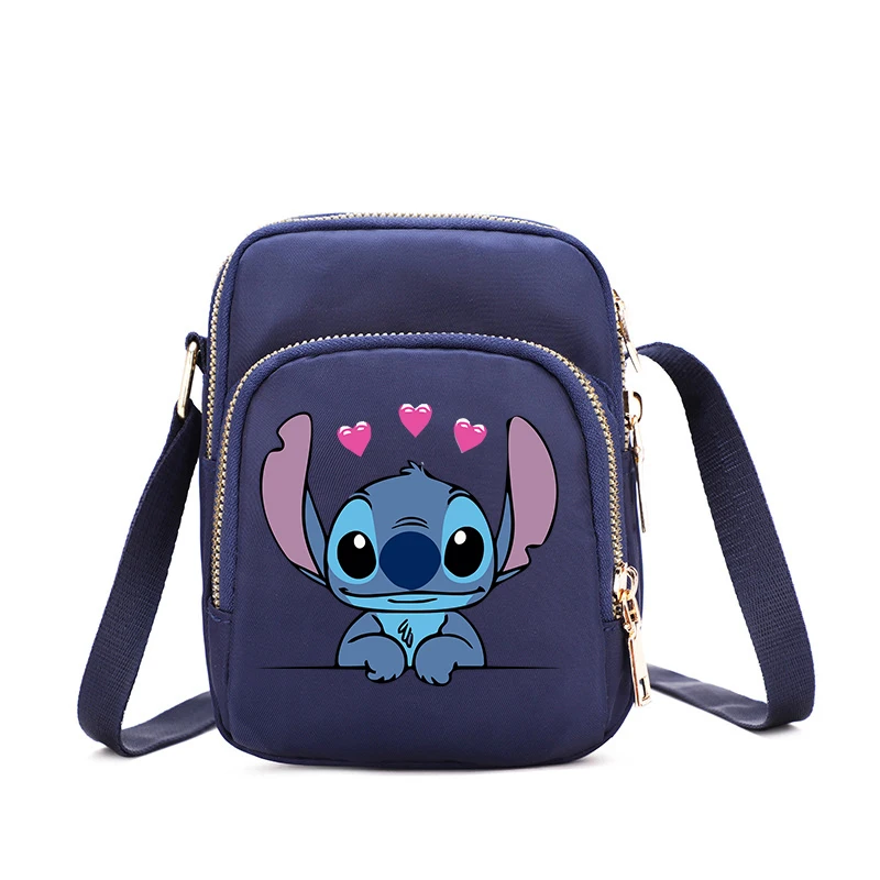 Women Crossbody Bags Stitch Zipper Mobile Phone Shoulder Bag Disney Lady Female Multifunction Mini Handbags Wallet Purse Gift