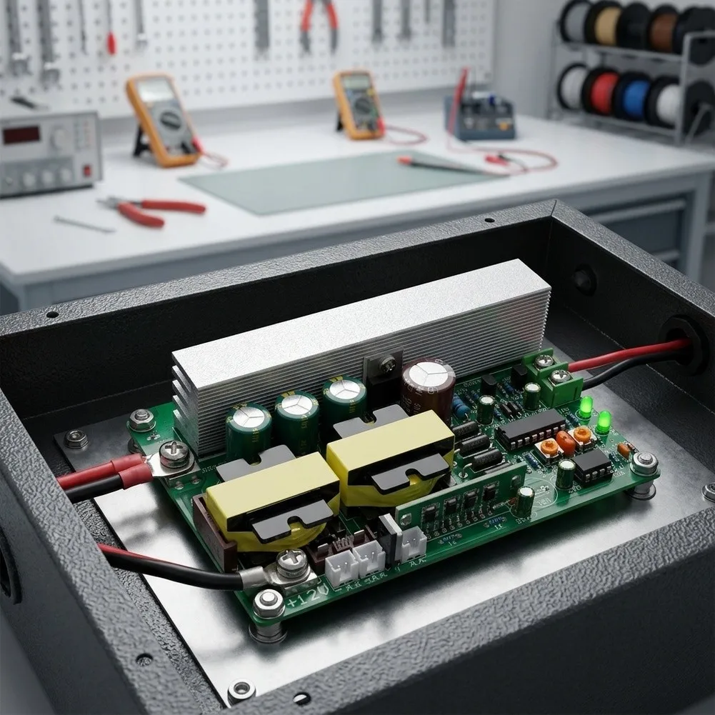 600W Corrected Wave Inverter Module 12V To 220V Adjustable DC-AC Boost Board Overload Short Circuit Protection Power Supply