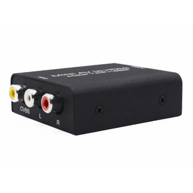 오리지널 미니 AV2HDMI 컴포지트 RCA AV CVBS to HDMI 호환 어댑터 스케일러 HD 720P 1080P 비디오 컨버터 지원