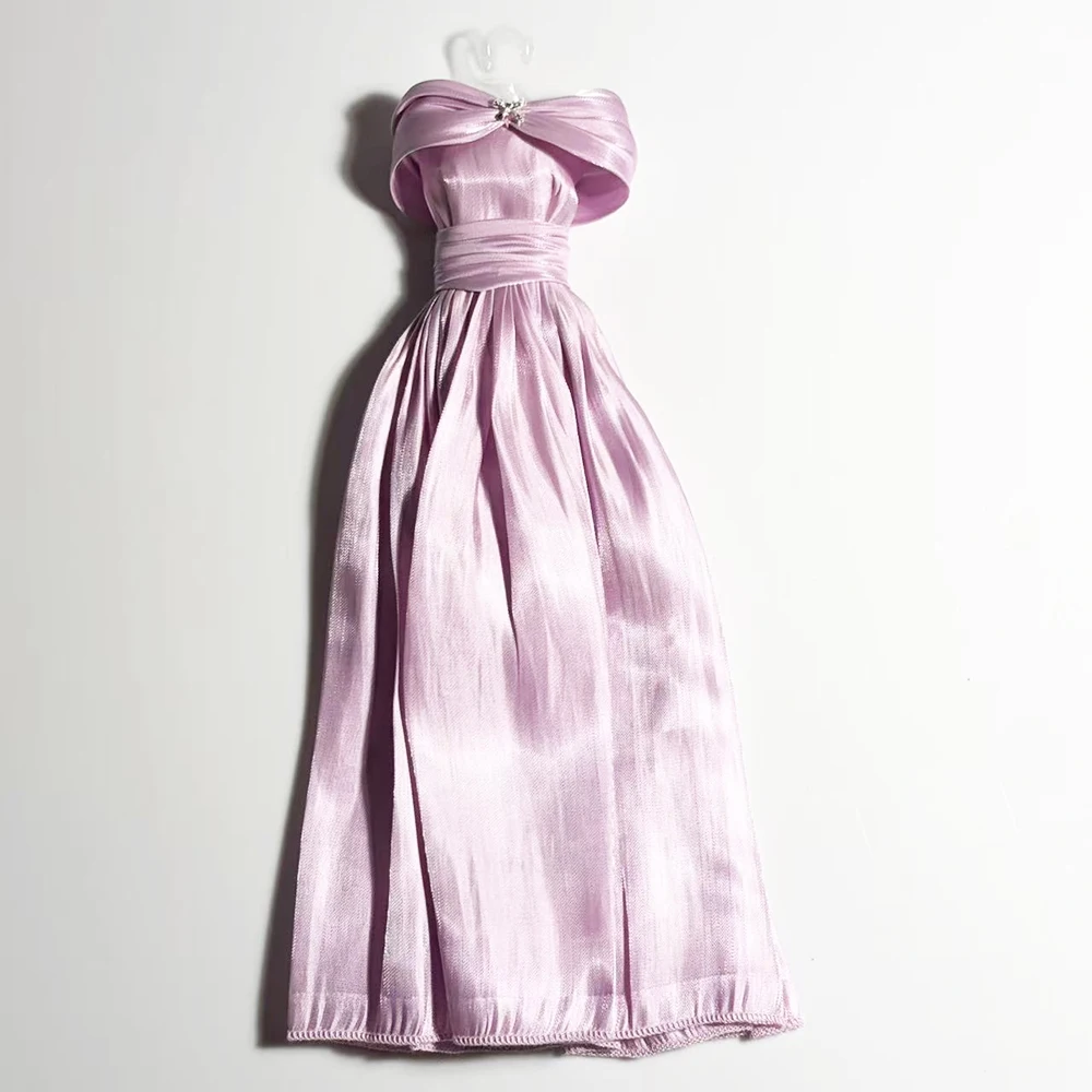 32cm Supermodel Doll Clothes Suit European Fashion Elegant Pink Purple Dress Accessories Princess Exquisite Makeup Dress Up Toys