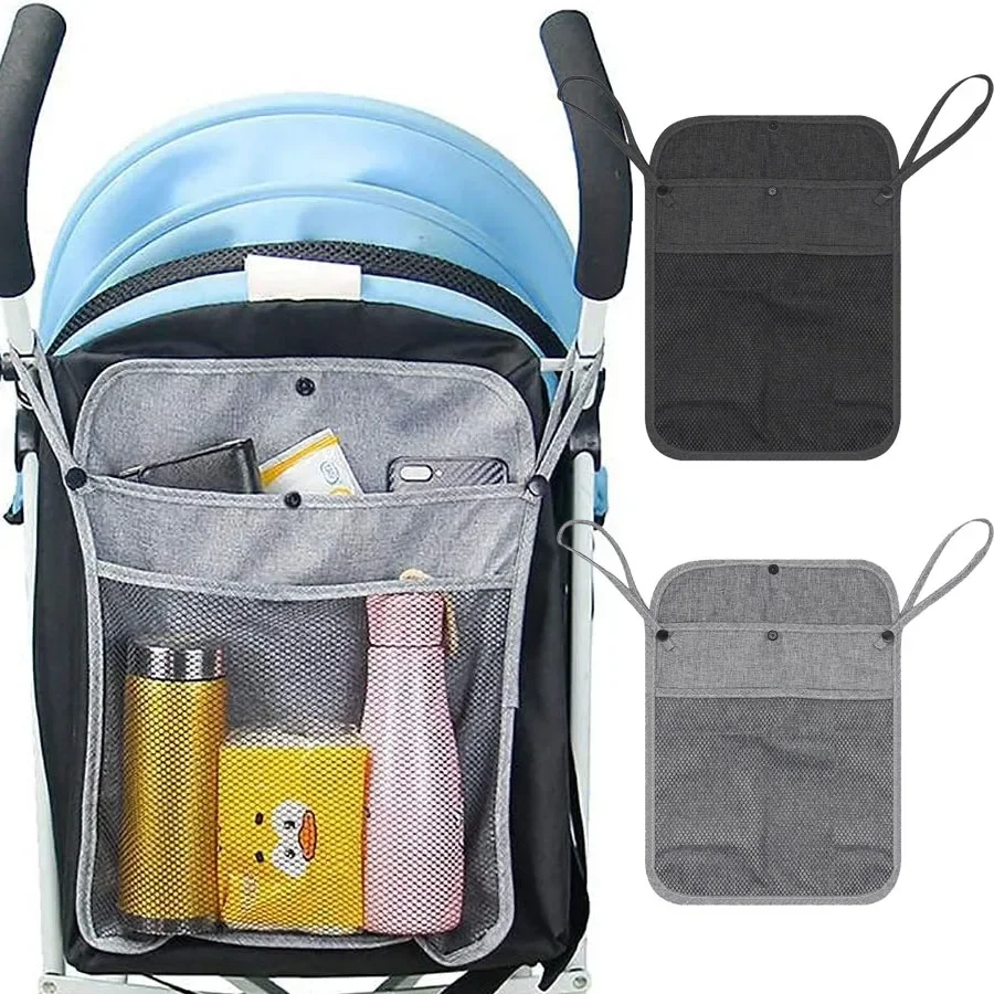 

Baby Stroller Storage Bag Large Capacity Double Pockets Mommy Organizers Mesh Bags Baby Cart Outdoor Portable Hanging Bag