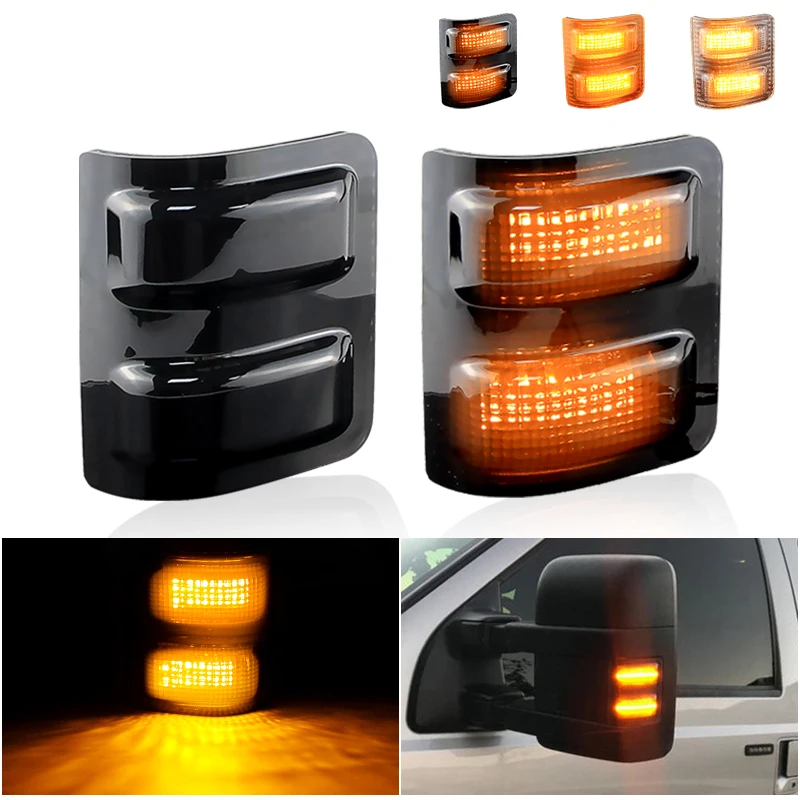 

2x Canbus светодиодные янтарные боковые указатели поворота зеркала заднего вида для Ford F150 2013-2014 F250 F350 F450 F550 Super Duty