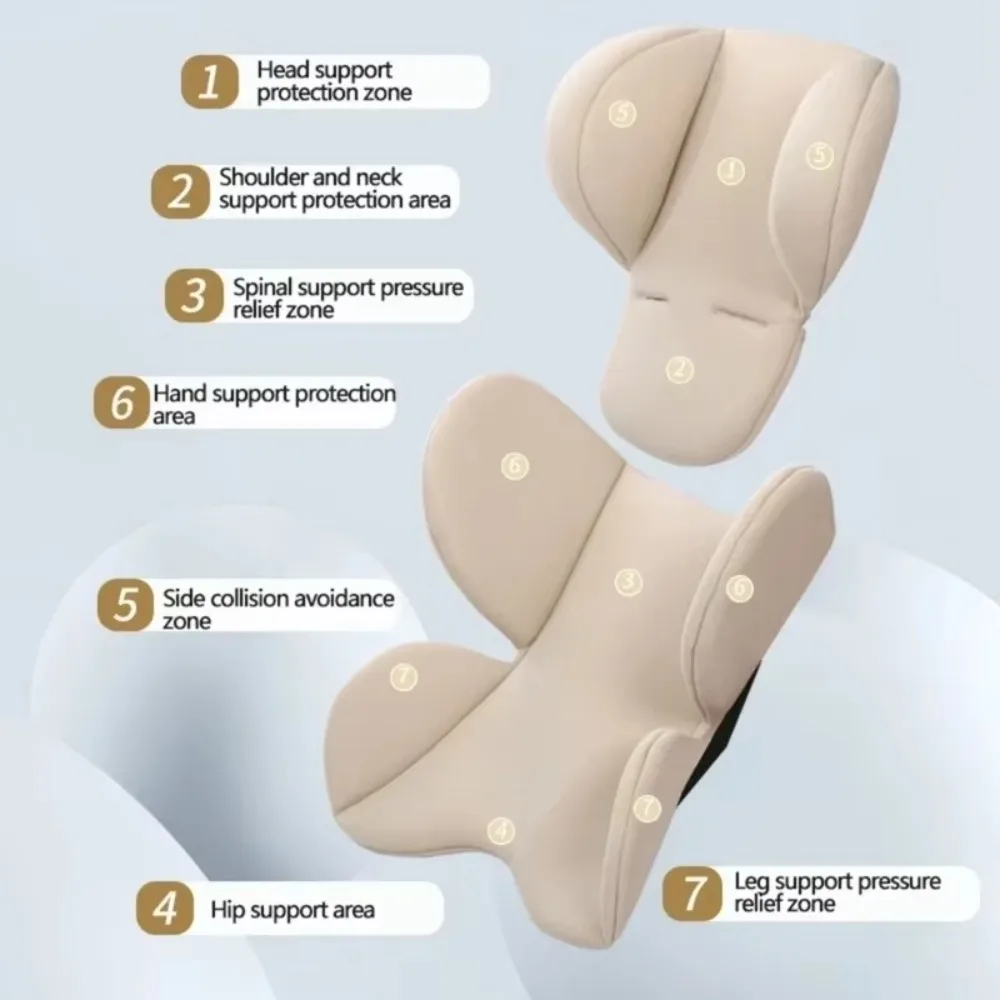 Универсальная подушка для детской коляски, мягкий многофункциональный детский коврик для тележки, поддерживающая подкладка, дышащая подушка для детского автокресла