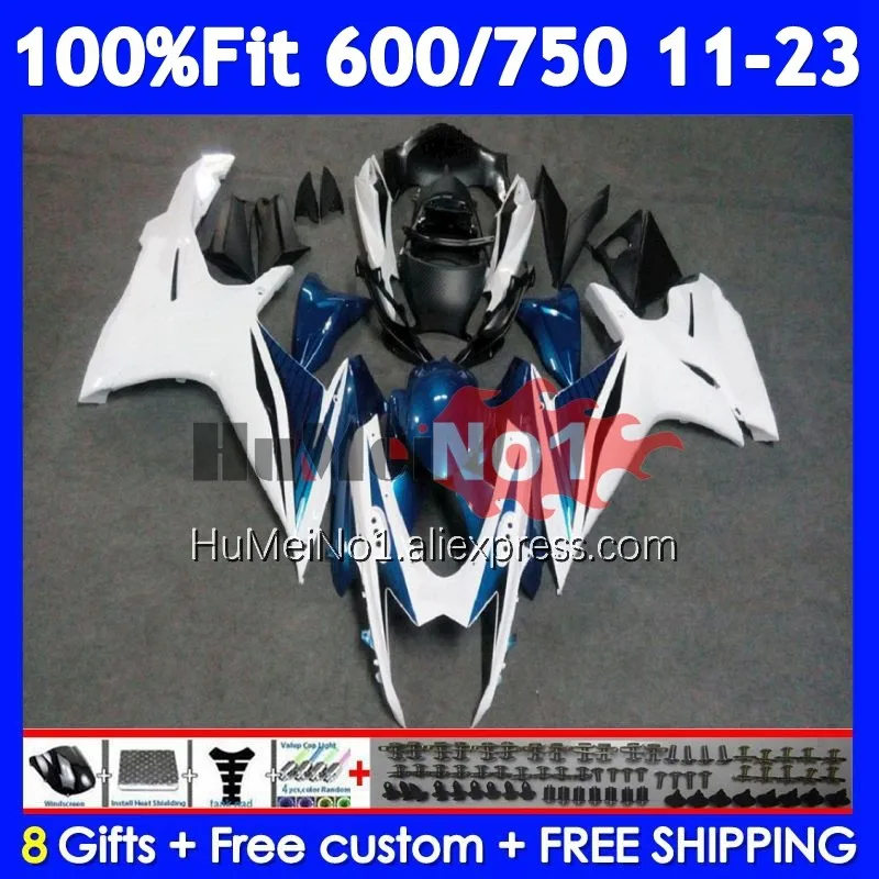 Fairing For SUZUKI GSXR 750 600 GSXR750 K11 106No.18 GSXR600 11 12 13 14 15 16 17 2018 2019 2020 2021 2022 2023 White blue 2024