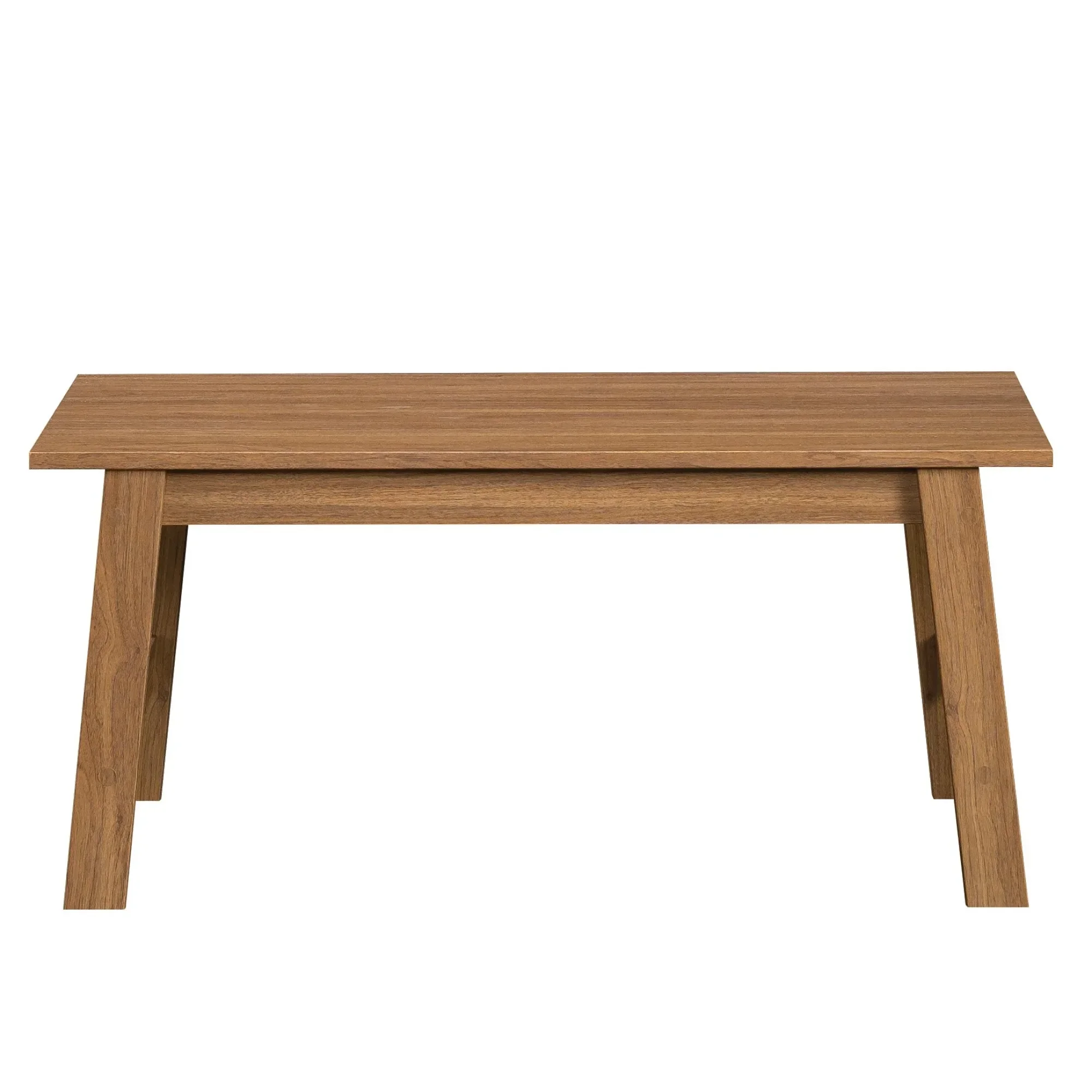 Walnut Rectangle Wood Coffee Table, Modern Sofa Table for Living Room, Farmhouse & Apartment Decor, Sturdy & Versatile