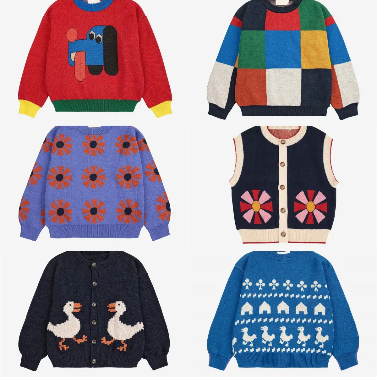 

25AW New Children's Knitted Sweater Baby Girl Boys Crew Neck Pullover Warm Knitted Sweater Toddler Kids Wool Cardigan Vest