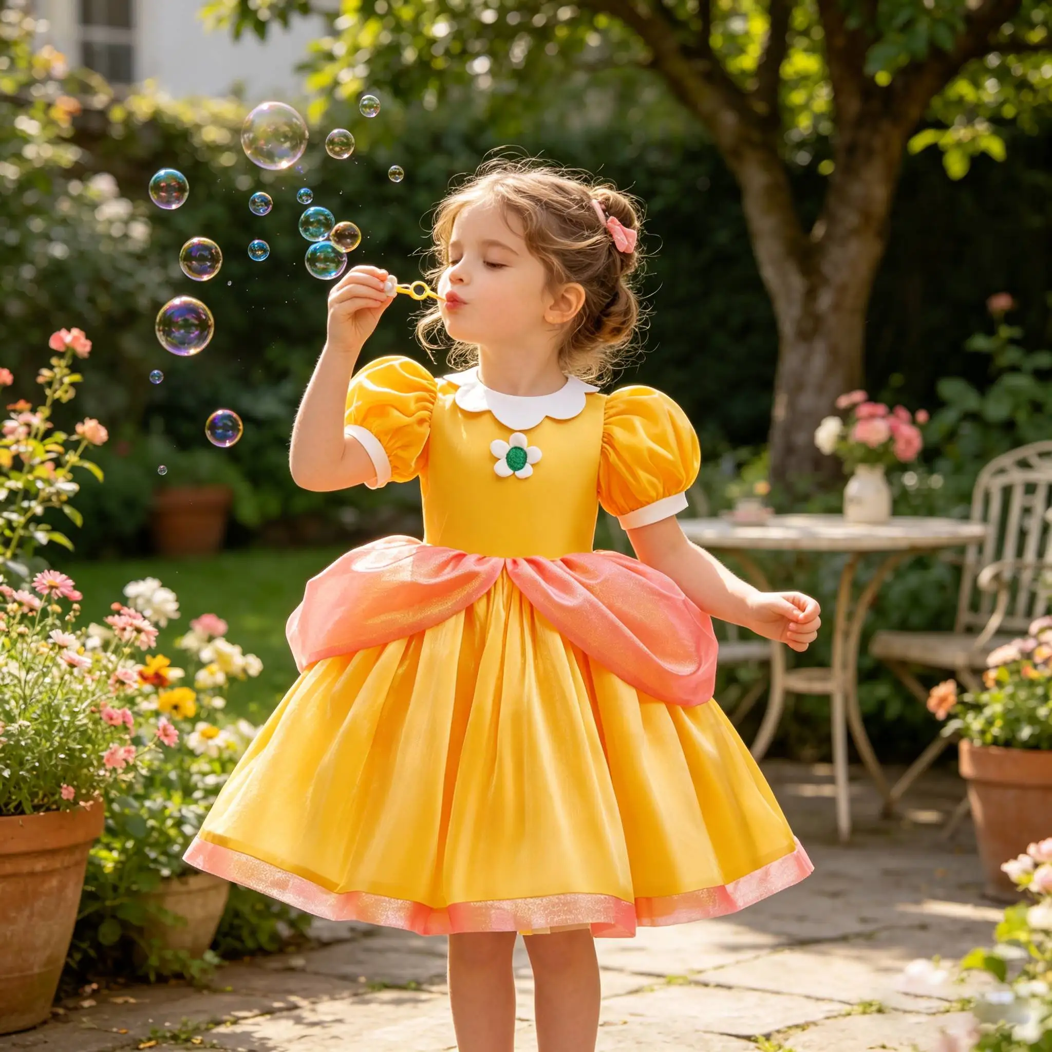 2026 Neuer Film Sommer Cartoon Daisy Prinzessin Peach Kleid Aufführung Cosplay Daisy Verkleidung Halloween Karneval Party Outfits