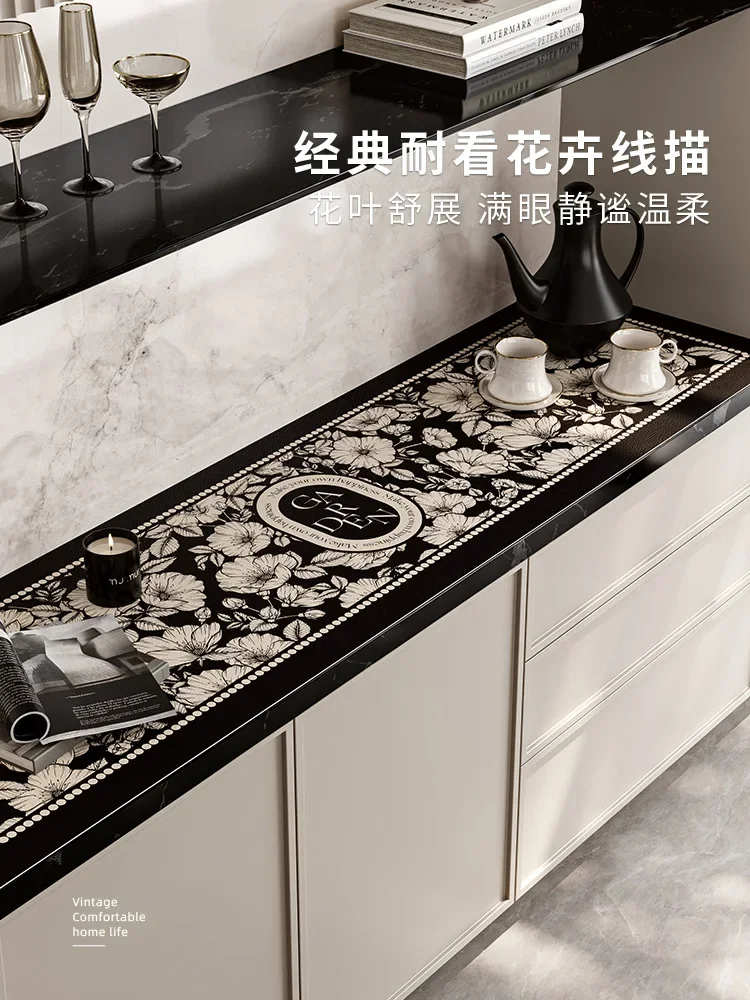 Light Luxury Side Cabinet Table Mat Oil-proof Waterproof Washless TV Cabinet Shoe Cabinet Countertop Protective Mat Cover