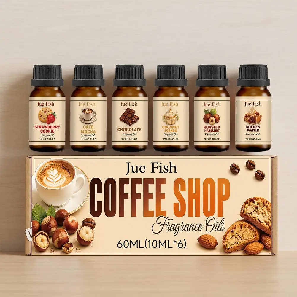 Coffee Shop Scented Fragrance Oil Set For Diffusers/Candles Making Warm Scent Gifts For Women Air Freshen Home DIY Craft Gift