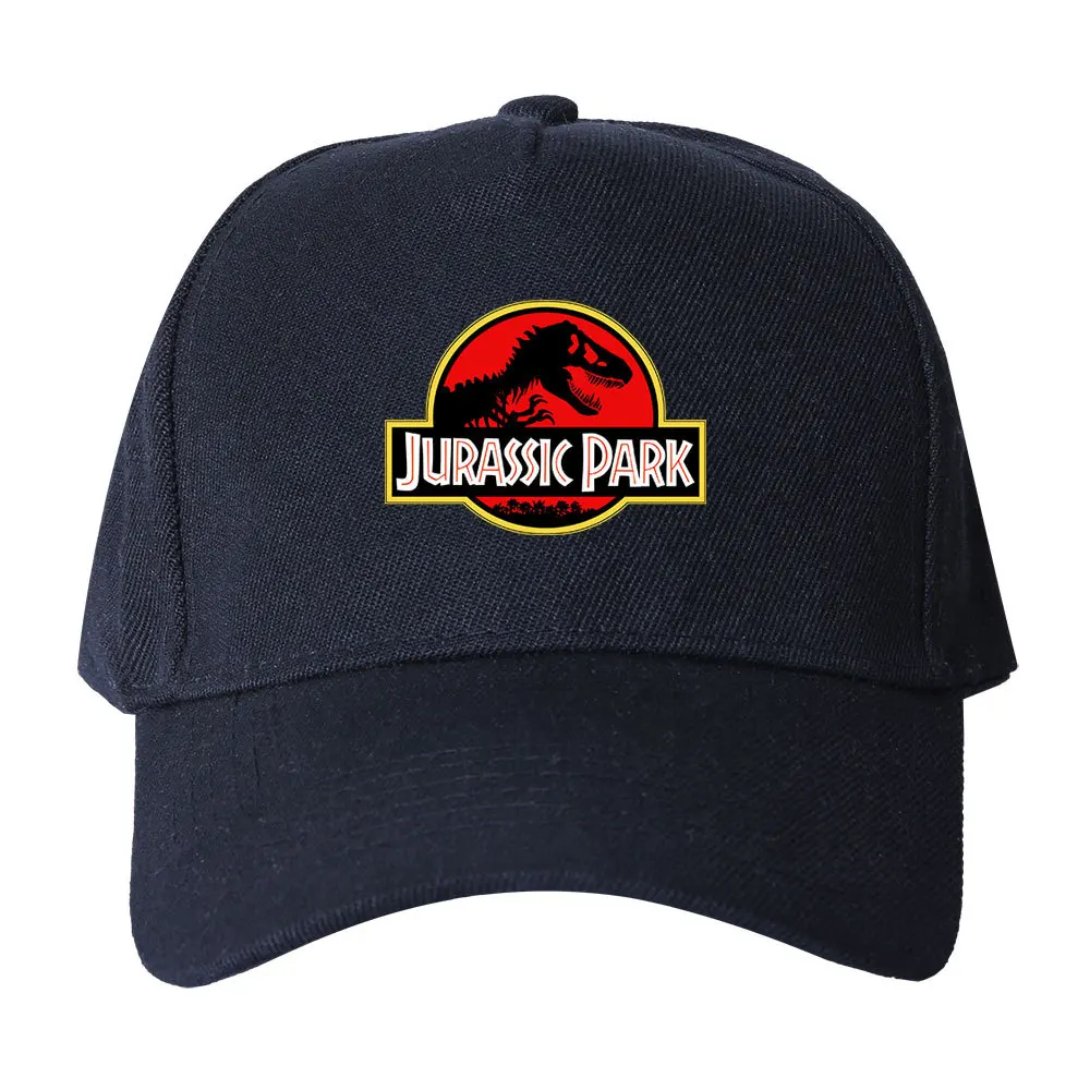 ジュラシックパークレトロネオンピンクロゴ野球帽ファッションユーズド加工綿帽子男性女性屋外夏のギフトキャップ帽子