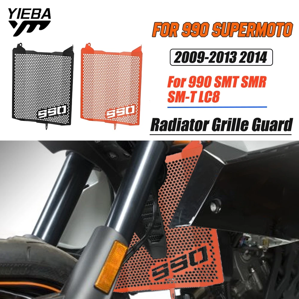 

For 990 Supermoto 990 SMT SMR SM-T LC8 2009 2010 2011 2012 2013 2014 Motorcycle Radiator Guard Cover Water Tank Guard Protection